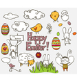 Easter doodle vector image