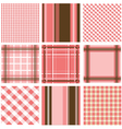 Set of plaid patterns vector image