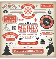 Christmas decoration design elements vector image