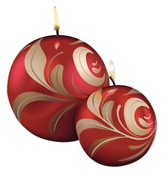 Red Christmas Candles Red Christmas Candles vector image