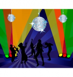 Nightclub dancers vector image