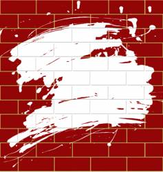 Blot on a brick wall vector image