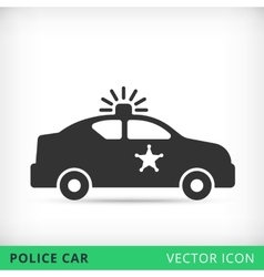 Police car flat icon vector image