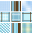 Set of plaid patterns vector image