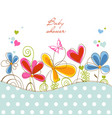 Floral baby shower vector image
