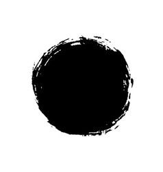 Grunge background circle black vector image