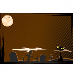 Halloween cat vector image