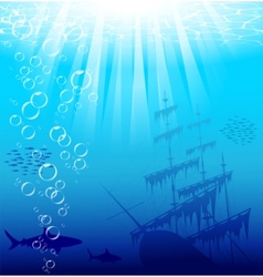 Underwater world vector image