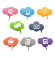 Colored communication symbols vector image