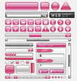 Pink button for website and app vector image