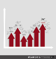 Modern design graph Business graph to success can vector image