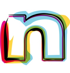 Colorful font vector image