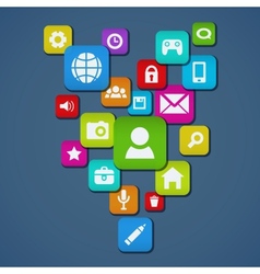 Social media background vector image