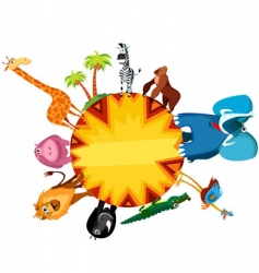 Africa card vector image