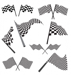 Set of racing flags vector image