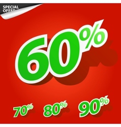 Set of labels percent vector image