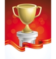 Golden cup vector image