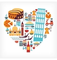 Italy love vector image