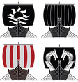 Viking ships vector image