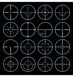 Cross hairs set vector image