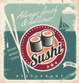 Vintage poster for Japanese restaurant vector image