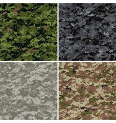Digital camouflage patterns vector image