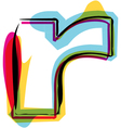 Colorful font vector image