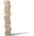 Stack of shipping carton boxes vector image