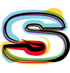 Colorful font vector image