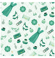 Seamless fashion pattern vector image