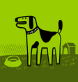 Dog in green vector image