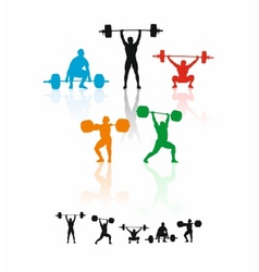 Weightlifters vector image