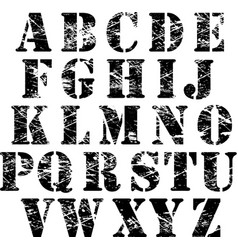 Grunge letters vector image