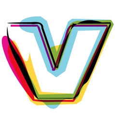 Colorful font vector image