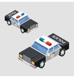 Isometric police car Isometric police car vector image