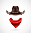 Accessories cowboy vector image