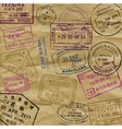Passport stamps vector image