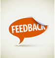 Feedback speech bubble vector image