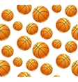 Seamless pattern with basketball vector image