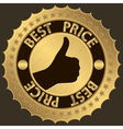 Best price golden label vector image