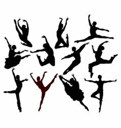 Ballet silhouettes Ballet silhouettes vector image