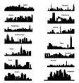 Silhouettes of Asian cities vector image