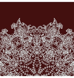 Vintage invitation card with lace ornament vector image