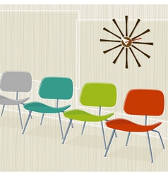 Retro-inspired chairs vector image