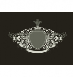 Heraldic shield Heraldic shield vector image