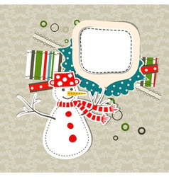 Template Christmas greeting card vector image