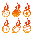 Fire Sport Balls Logo vector image