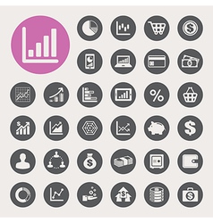 Business and finance icon set vector image
