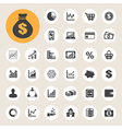 Business and finance icon set vector image