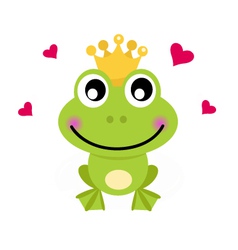 Frog prince vector image